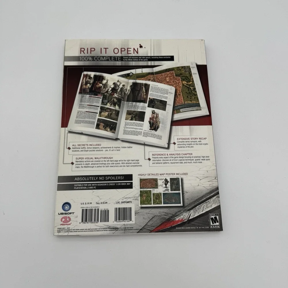 Assassins Creed II Complete‎ Official Guide Piggyback Ubisoft Map Included